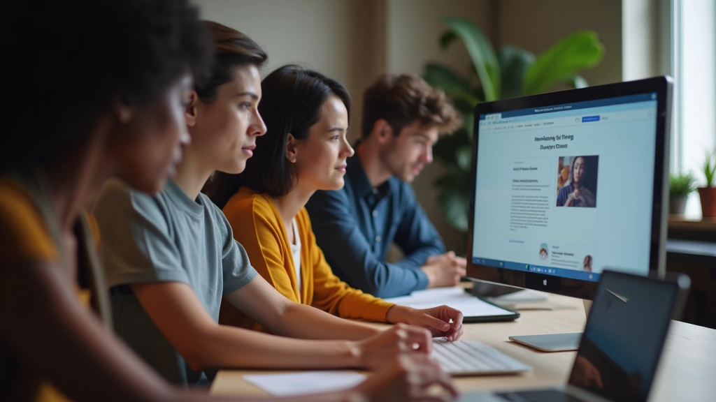 Équipe collaborant sur un projet d'accessibilité web