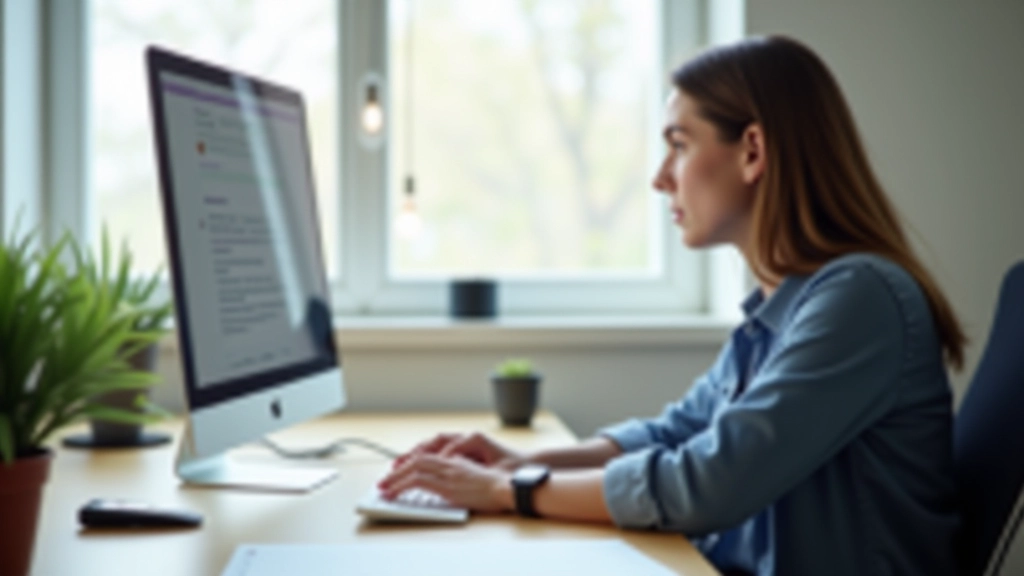 Personne travaillant au bureau utilisant un clavier ergonomique, portrait de profil, éclairage naturel, focus net